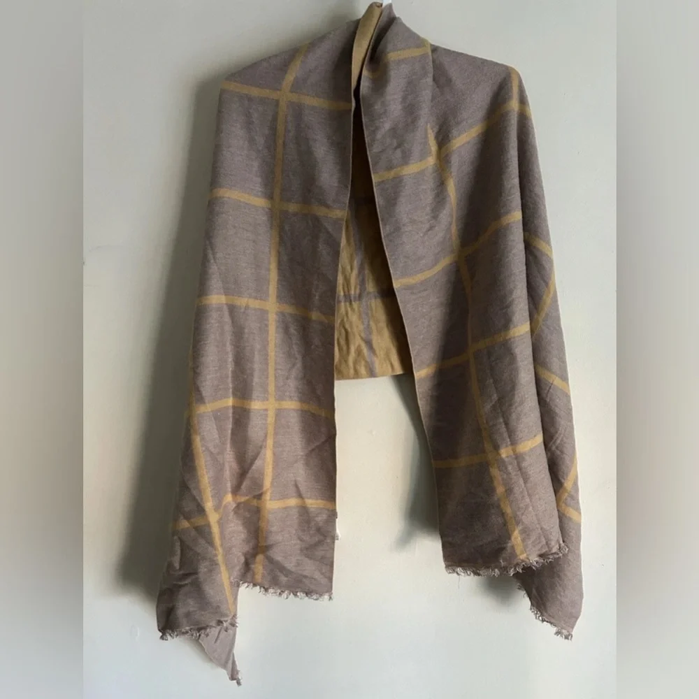 Women’s Thick Plaid Scarf 100% VELVET